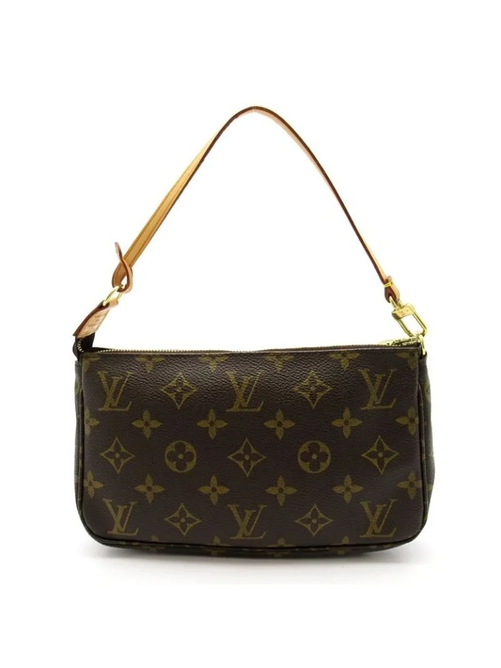 Louis Vuitton Pochette Soirle Monogram Handbag Brown